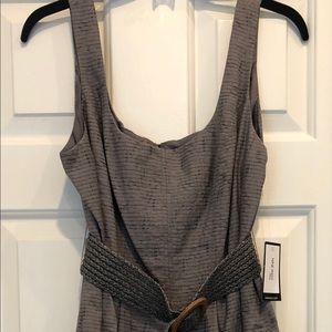 NWT Nine West Textured Dress - Belt - Grey - 12